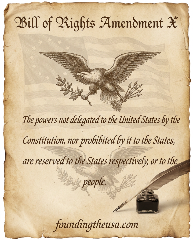 The powers not delegated to the United States by the Constitution, nor prohibited by it to the States, are reserved to the States respectively, or to the people.