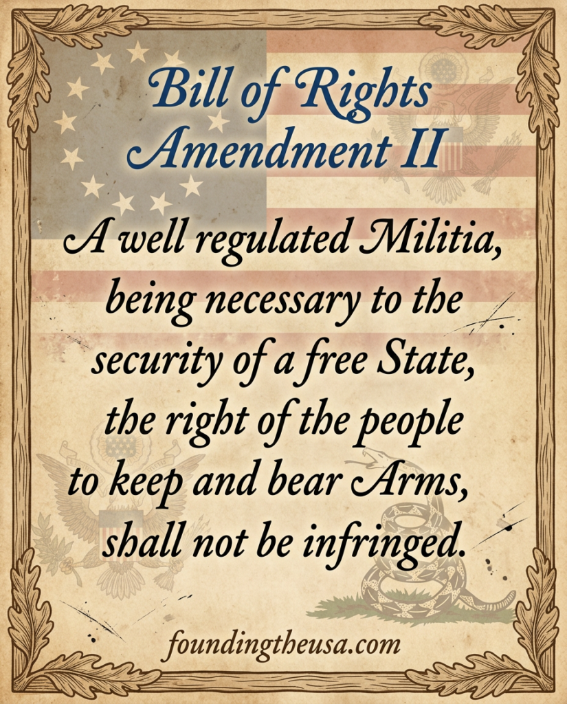 A well regulated Militia, being necessary to the security of a free State, the right of the people to keep and bear Arms, shall not be infringed.