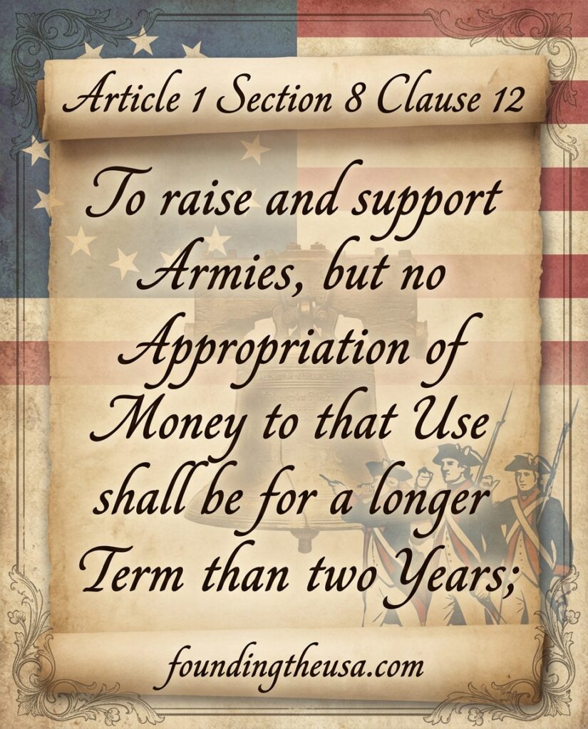 To raise and support Armies, but no Appropriation of Money to that Use shall be for a longer Term than two Years;
