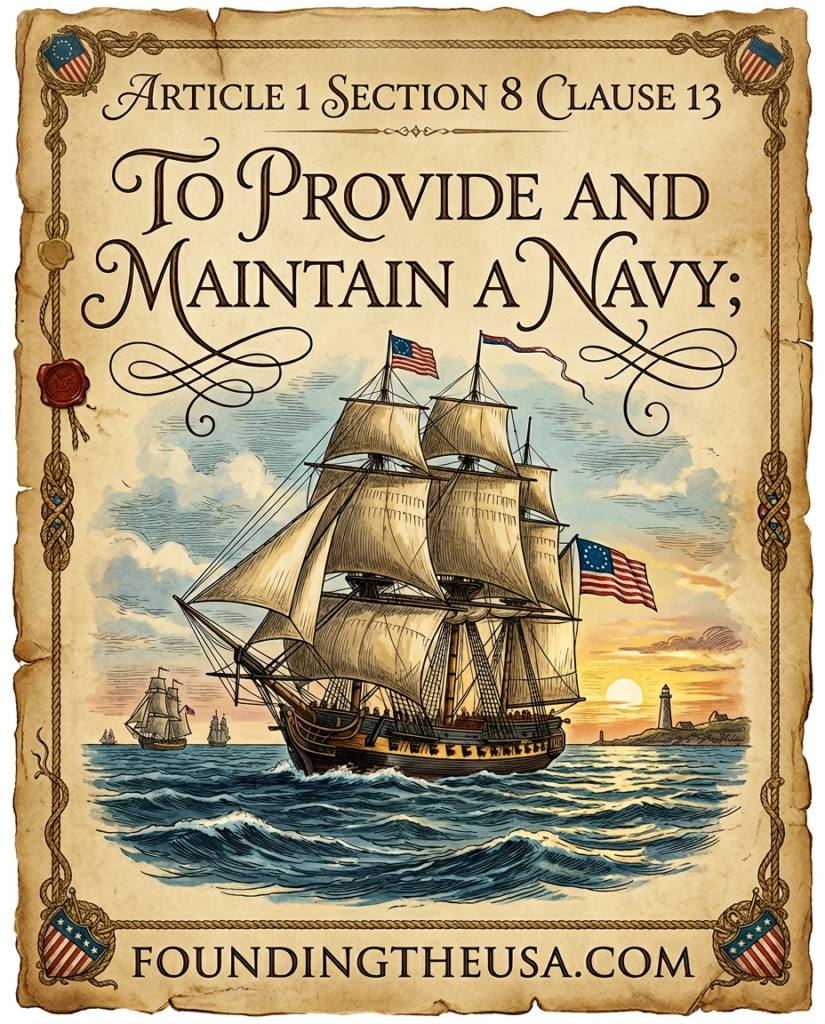 To provide and maintain a Navy;