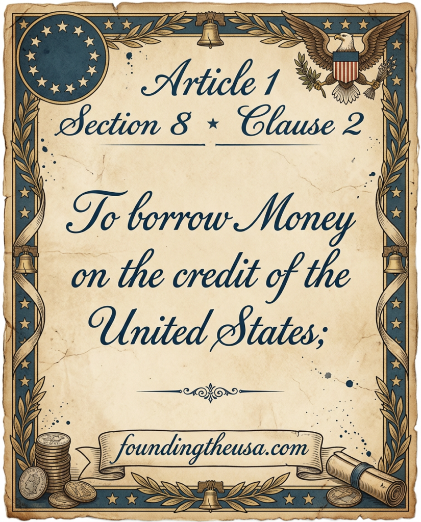 To borrow Money on the credit of the United States;