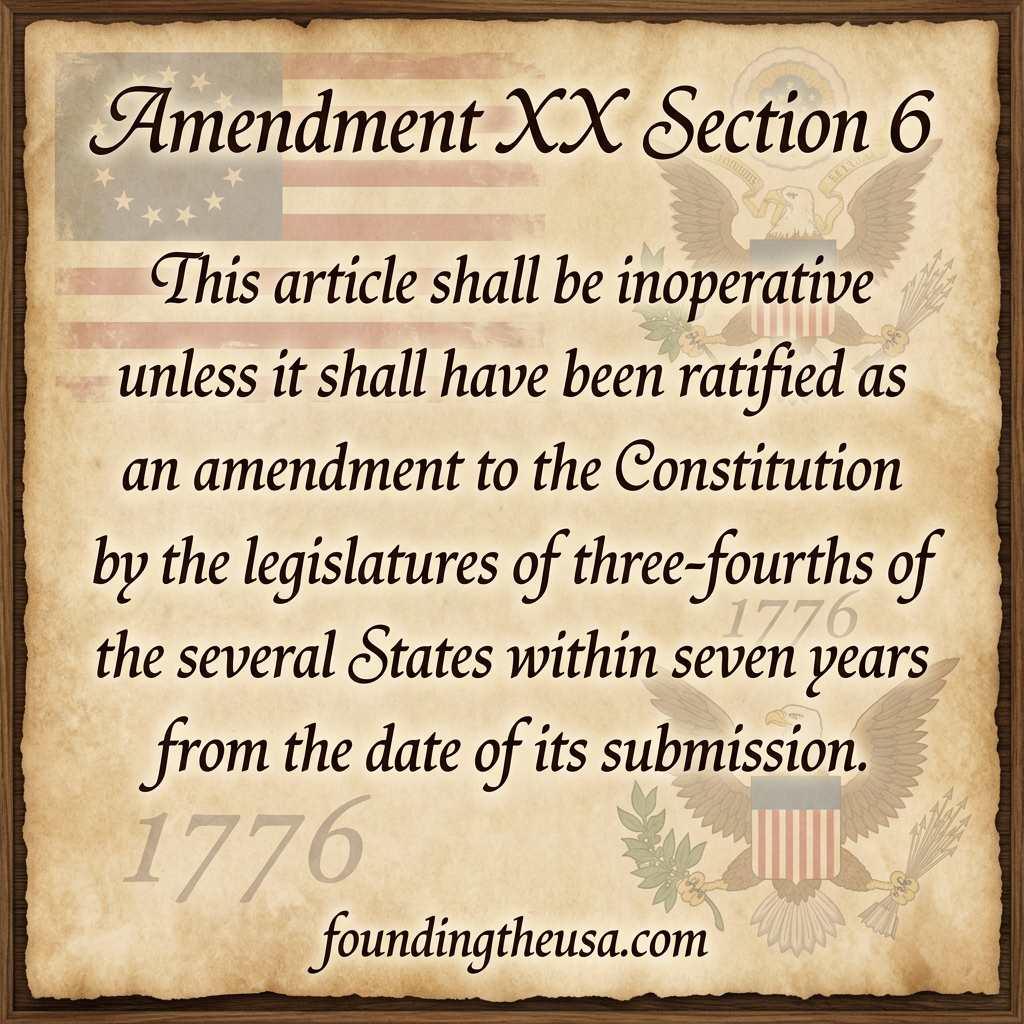 This article shall be inoperative unless it shall have been ratified as an amendment to the Constitution by the legislatures of three-fourths of the several States within seven years from the date of its submission.