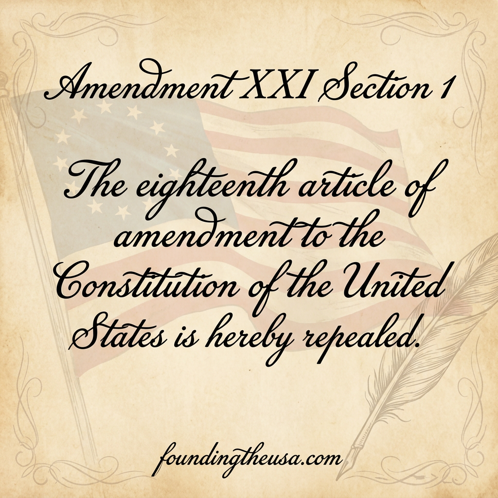 The eighteenth article of amendment to the Constitution of the United States is hereby repealed.