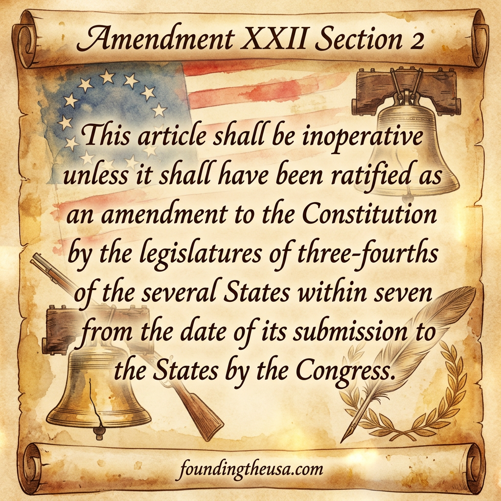 This article shall be inoperative unless it shall have been ratified as an amendment to the Constitution by the legislatures of three-fourths of the several States within seven years from the date of its submission to the States by the Congress.