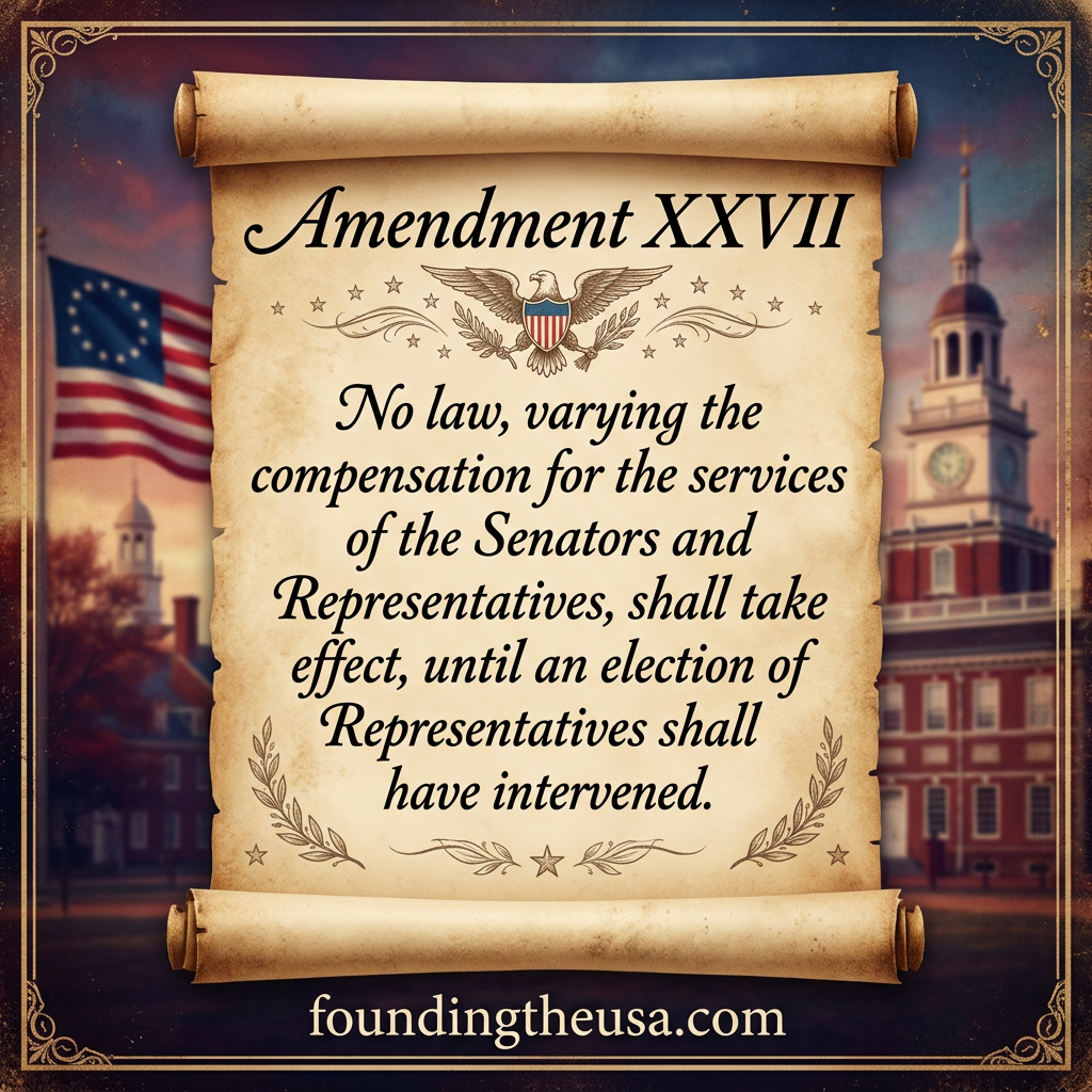 No law, varying the compensation for the services of the Senators and Representatives, shall take effect, until an election of Representatives shall have intervened.